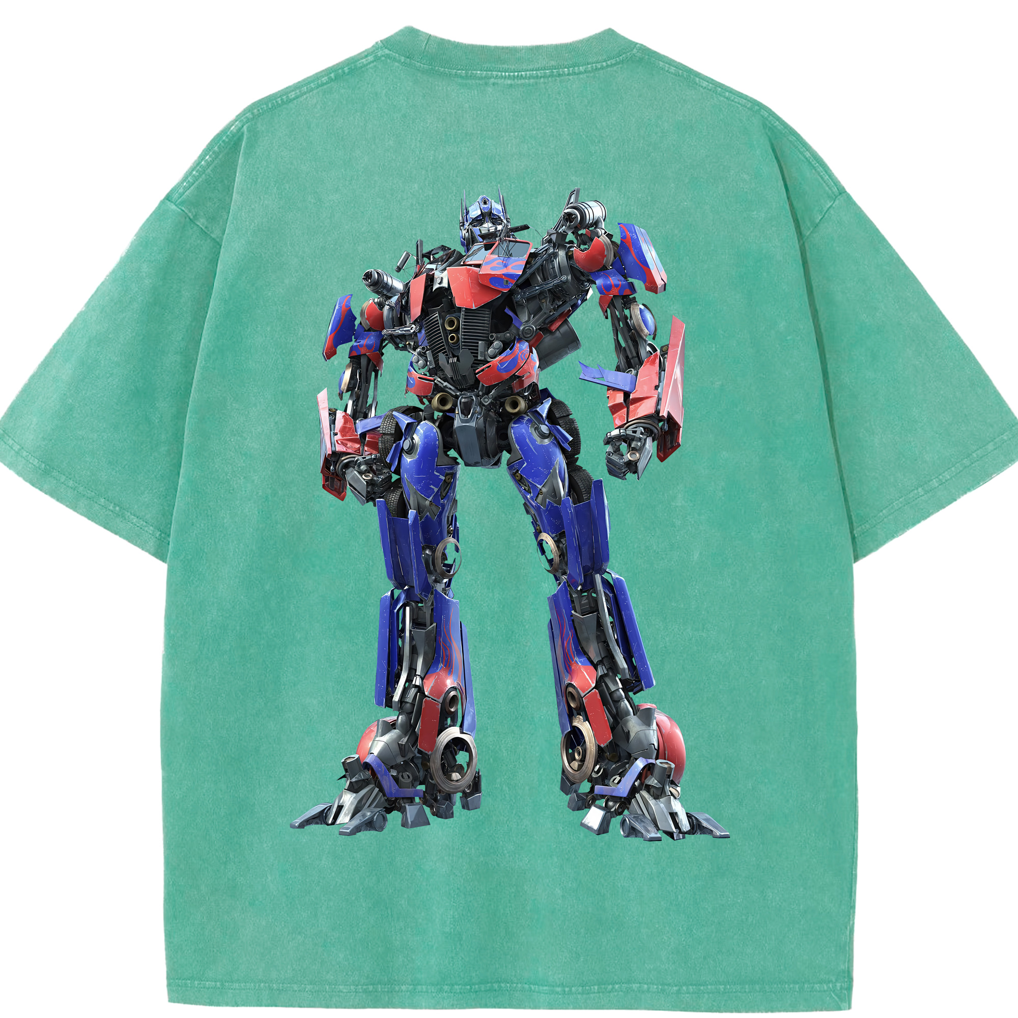 （画像用） Transformers トランスフォーマー 綿100% ヴィンテージ風 半袖Tシャツ（背面プリント）